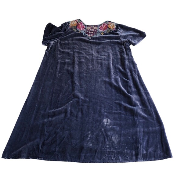 Johnny Was Cherelle Velvet Embroidered Drape Tunic Top Short Sleeve Women Size M - Picture 7 of 11